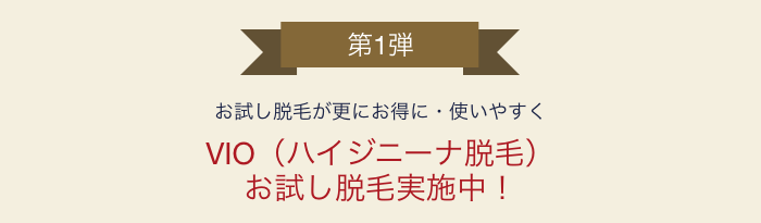 ハイジニーナ脱毛が50%OFF 広範囲Vラインからio脱毛も
