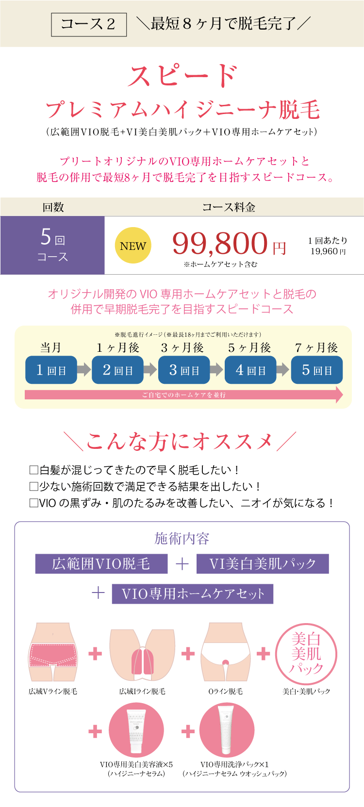 Vio脱毛が安い 料金表はこちら 各種カード使えます Vio脱毛専門サロン プリート