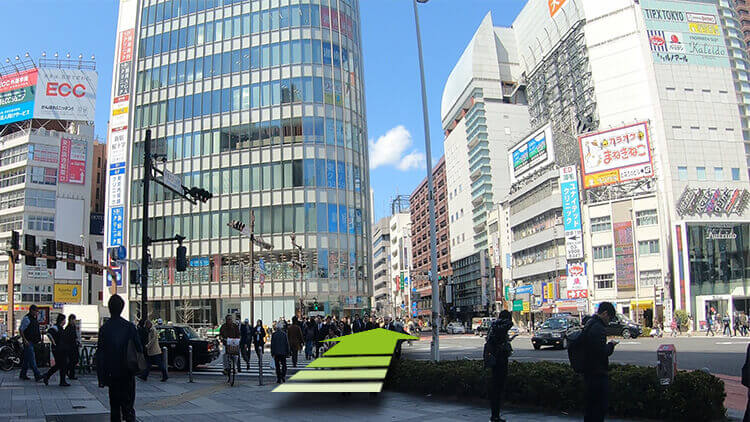 プリート新宿店への道順4:大ガード交差点を渡り小滝橋通りへ