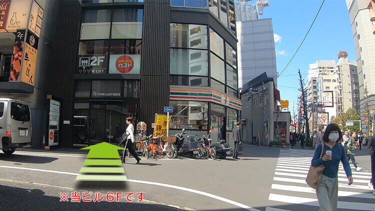 プリート新宿店への道順6:到着